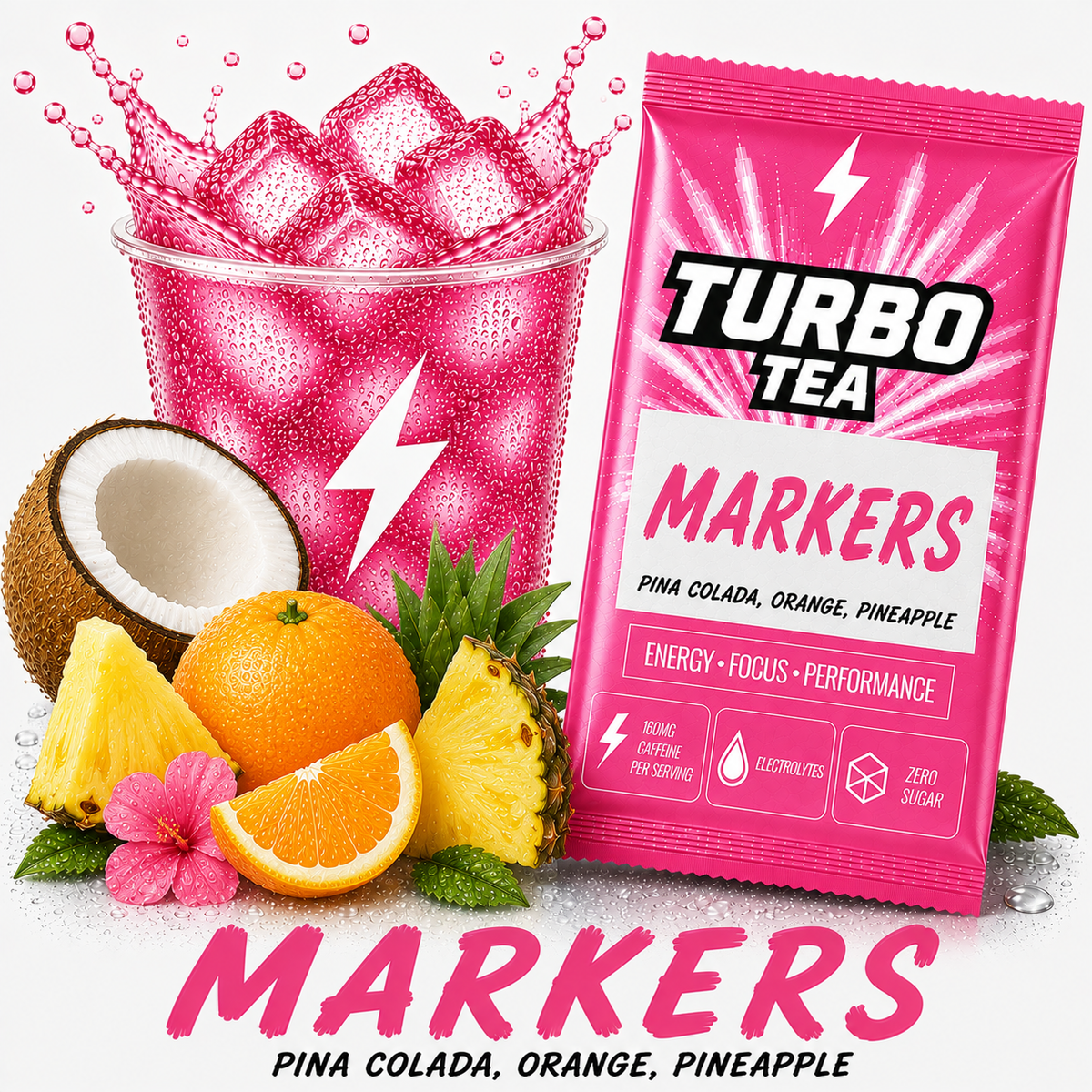 Markers-Pina Colada, Orange, Pineapple