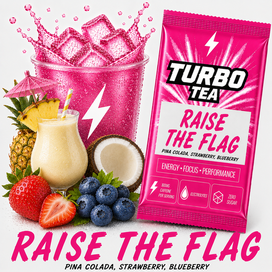 Raise the Flag-Pina Colada, Strawberry, Blueberry