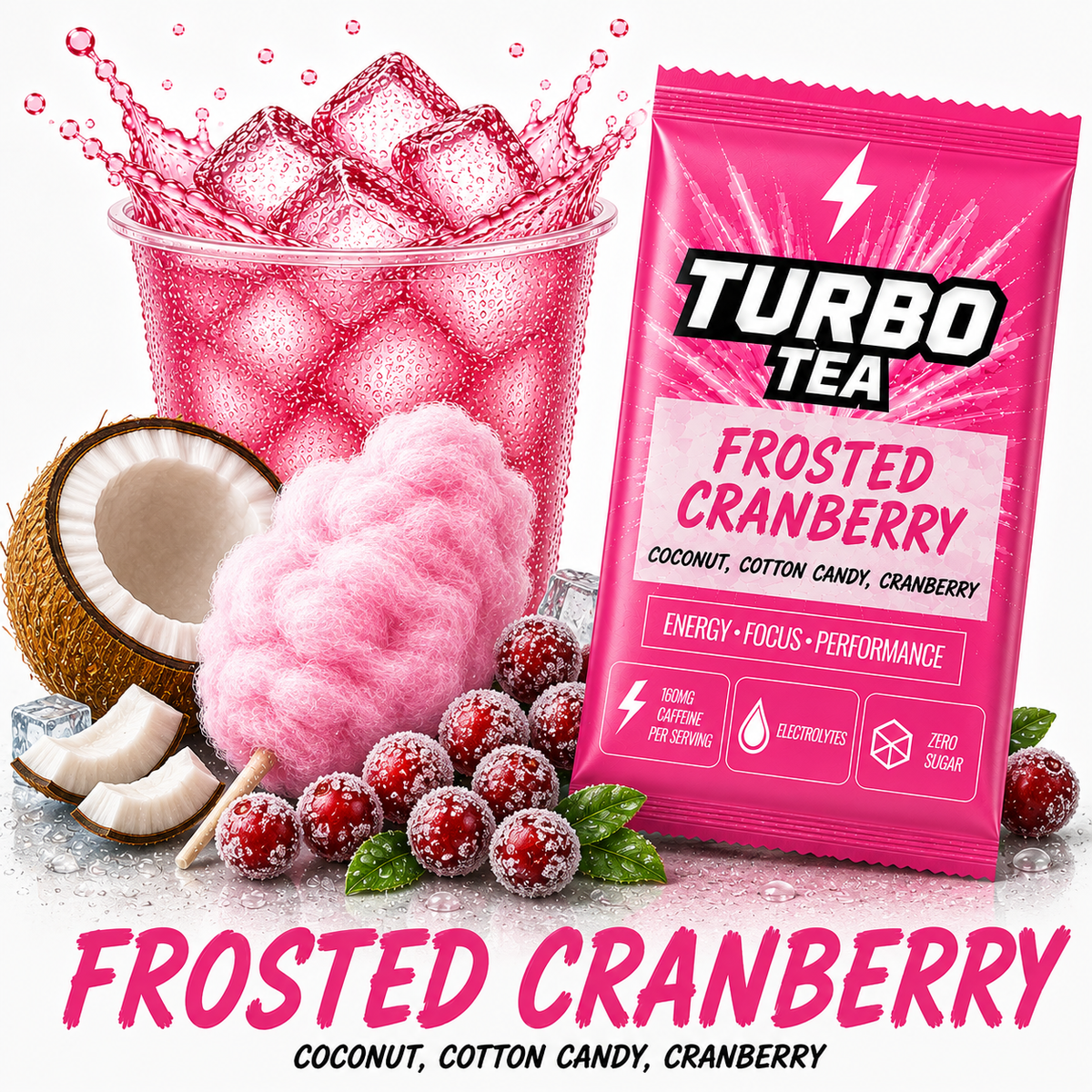 Frosted Cranberry-Coconut, Cotton Candy, Cranberry
